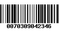 Código de Barras 0070309042346