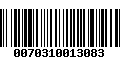 Código de Barras 0070310013083