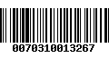 Código de Barras 0070310013267