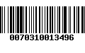 Código de Barras 0070310013496