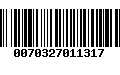 Código de Barras 0070327011317