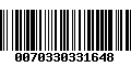 Código de Barras 0070330331648