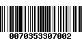 Código de Barras 0070353307002