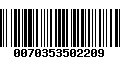 Código de Barras 0070353502209