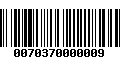 Código de Barras 0070370000009