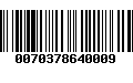 Código de Barras 0070378640009