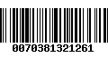 Código de Barras 0070381321261