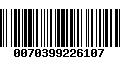 Código de Barras 0070399226107