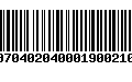 Código de Barras 00704020400019002100