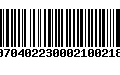 Código de Barras 00704022300021002182