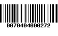 Código de Barras 0070404000272