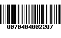 Código de Barras 0070404002207