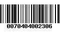 Código de Barras 0070404002306