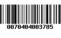 Código de Barras 0070404003785