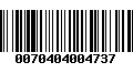 Código de Barras 0070404004737