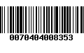 Código de Barras 0070404008353