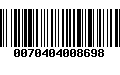 Código de Barras 0070404008698