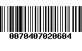 Código de Barras 0070407020604