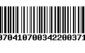 Código de Barras 00704107003422003719