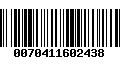 Código de Barras 0070411602438