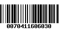 Código de Barras 0070411606030