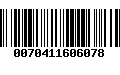 Código de Barras 0070411606078