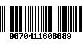 Código de Barras 0070411606689