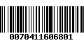 Código de Barras 0070411606801