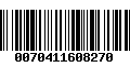 Código de Barras 0070411608270