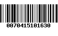 Código de Barras 0070415101630