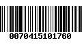 Código de Barras 0070415101760