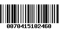 Código de Barras 0070415102460