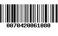 Código de Barras 0070420061080