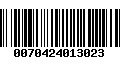 Código de Barras 0070424013023