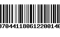 Código de Barras 00704411806122001401