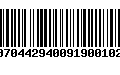 Código de Barras 00704429400919001026