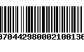 Código de Barras 00704429800021001363