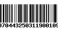 Código de Barras 00704432503119001095