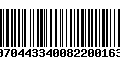 Código de Barras 00704433400822001635