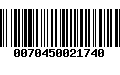 Código de Barras 0070450021740