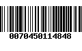 Código de Barras 0070450114848