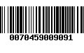 Código de Barras 0070459009091