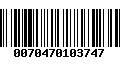 Código de Barras 0070470103747