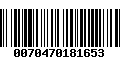 Código de Barras 0070470181653