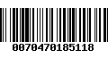 Código de Barras 0070470185118