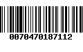 Código de Barras 0070470187112