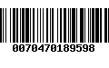 Código de Barras 0070470189598