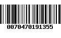 Código de Barras 0070470191355