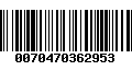 Código de Barras 0070470362953