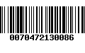 Código de Barras 0070472130086